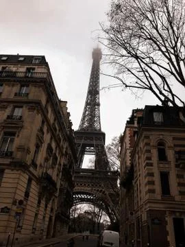 Close to the Eiffel tower, symbol of Paris. Stock Photos
