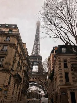 Close to the Eiffel tower, symbol of Paris. Stock Photos