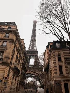 Close to the Eiffel tower, symbol of Paris. Stock Photos