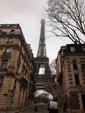 Close to the Eiffel tower, symbol of Paris. Stock Photos