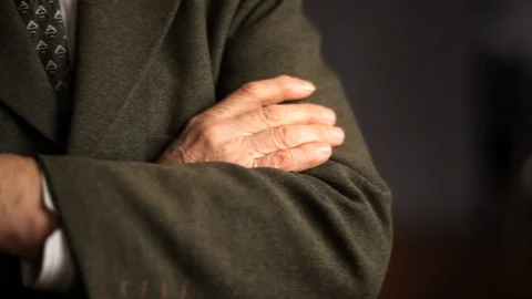 Close up of elderly male hands Stock Footage 98710898