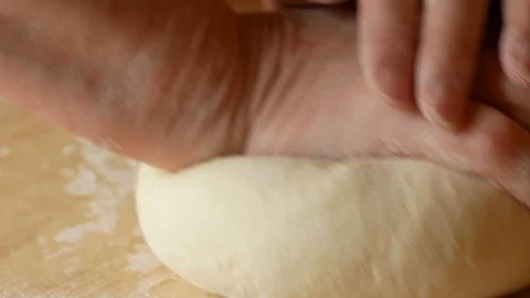 Close up of elderly woman's hand kneading Video stock 112884901