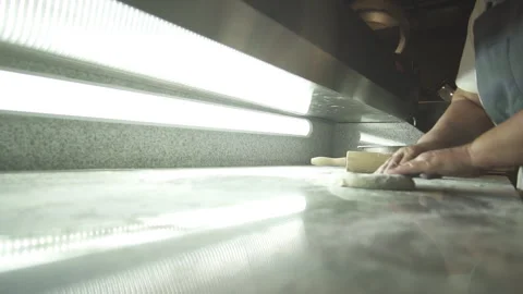 Close-up of an elderly woman's hands, Kneading Dough For Baking. Stock-Footage 153813728