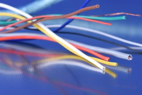 Close-up electric cable Stock Photos