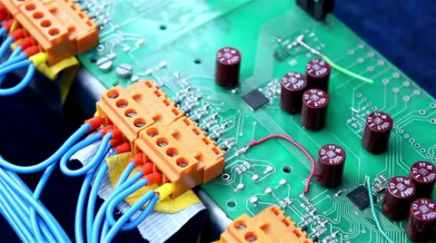 Close up on electric car electronics Video stock 32180927