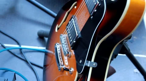 Close-up electric guitar Stock Footage 58289972
