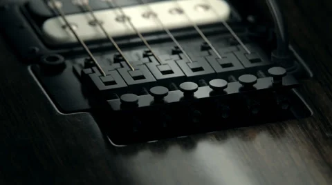 Close-up Of Electric Guitar Stock Footage 60097271