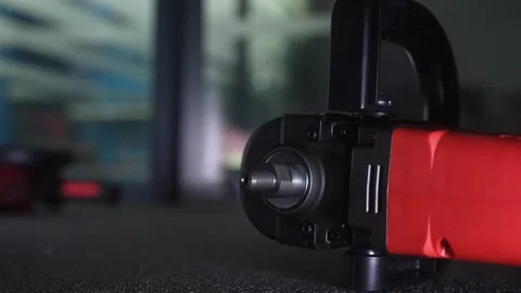 Close up of Electric Power Tool in Workshop Setting 스톡 동영상 329615477