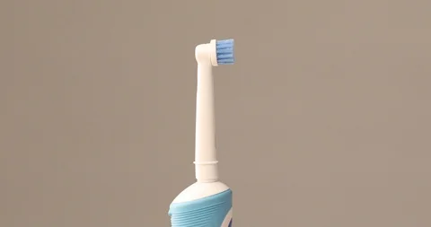 Close up of electric toothbrush Stock Footage 97260772