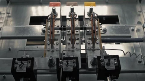 Close-up of electrical panel equipment at an electric substation. Stock Footage 265509678