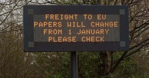 Close-up of electronic board about post Brexit changes Stock Footage 145969953