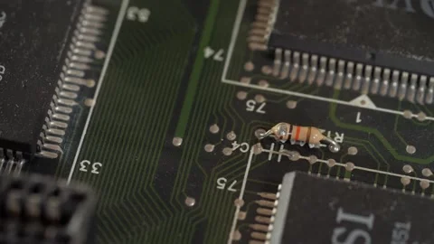 Close up of electronic circuit board Stock Footage 279539231