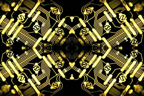 Close-up of electronic circuit board Stock Illustration