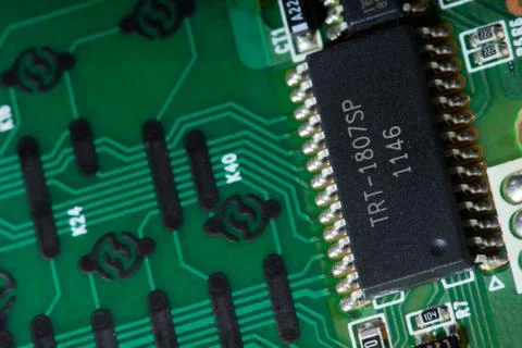 Close-up of electronic circuit board 스톡 사진