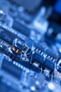 Close-up of electronic circuit board 스톡 사진