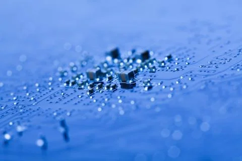 Close-up of electronic circuit board 스톡 사진
