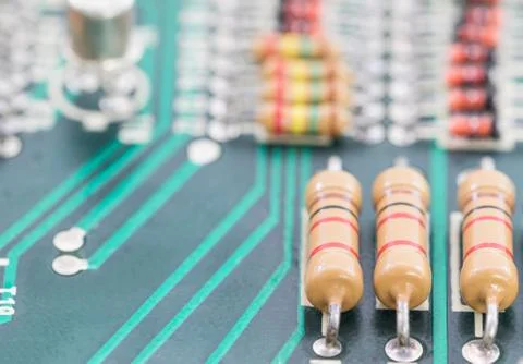 Close up electronic circuit board Stock Photos
