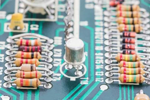 Close up electronic circuit board Stock Photos