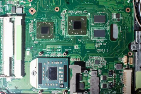 Close-up of electronic circuit board. Foto stock