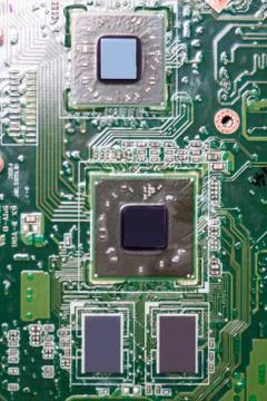 Close-up of electronic circuit board. Stock Photos