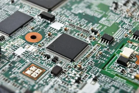 Close Up of Electronic Circuit Board Stock Photos