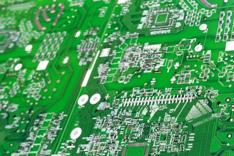 Close-up electronic circuit board. technology style concept background as tem Foto stock