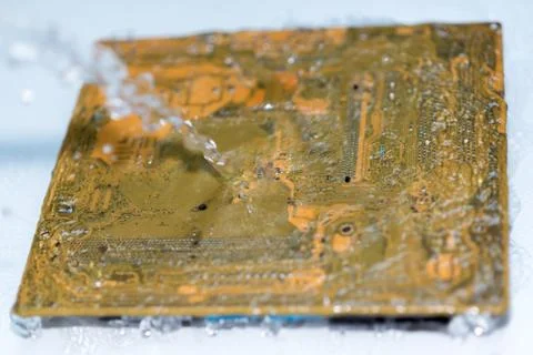 Close up of Electronic Circuits in Technology on  Mainboard Stock-Fotos