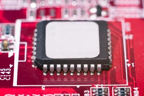 Close up of Electronic Circuits in Technology on  Mainboard Stock Photos