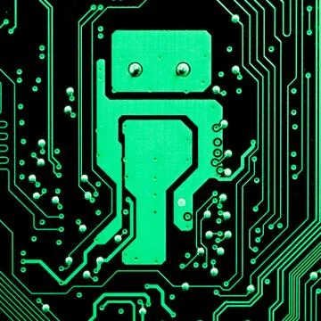 Close up of Electronic Circuits in Technology on  Mainboard Stock Photos