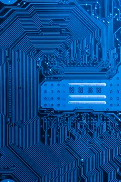 Close up of Electronic Circuits in Technology on  Mainboard 写真素材