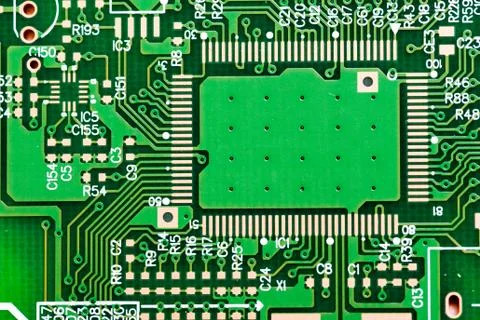 Close up of Electronic Circuits in Technology on  Mainboard Photos