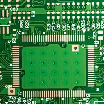 Close up of Electronic Circuits in Technology on  Mainboard 스톡 사진