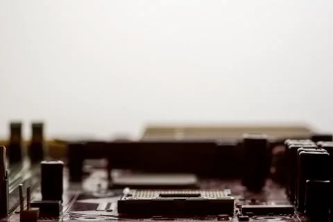 Close up of Electronic Circuits in Technology on  Mainboard Stock Photos