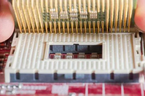 Close up of Electronic Circuits in Technology on  Mainboard Фото