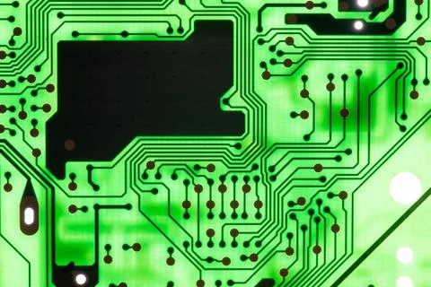 Close up of Electronic Circuits in Technology on  Mainboard Stock Photos