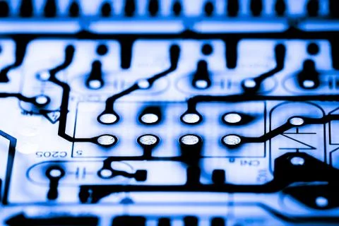 Close up of Electronic Circuits in Technology on  Mainboard Фото