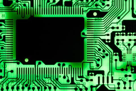 Close up of Electronic Circuits in Technology on  Mainboard Stock Photos