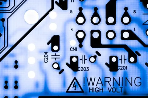 Close up of Electronic Circuits in Technology on  Mainboard Stock Photos