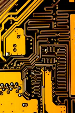 Close up of Electronic Circuits in Technology on  Mainboard Stock-Fotos