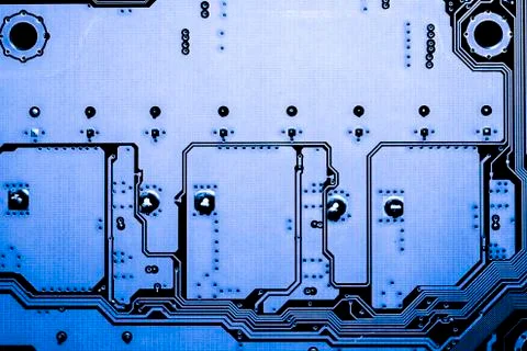 Close up of Electronic Circuits in Technology on  Mainboard Stock Photos