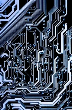 Close up of Electronic Circuits in Technology on  Mainboard Stock Photos