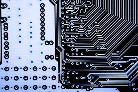 Close up of Electronic Circuits in Technology on  Mainboard Photos