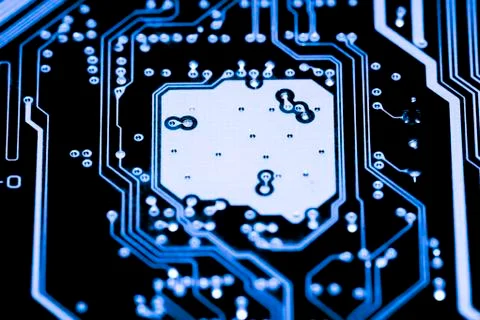 Close up of Electronic Circuits in Technology on  Mainboard Фото