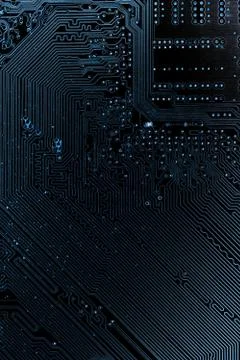 Close up of Electronic Circuits in Technology on  Mainboard Stock Photos