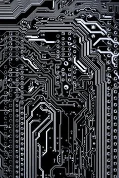 Close up of Electronic Circuits in Technology on  Mainboard Stock Photos