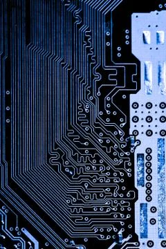 Close up of Electronic Circuits in Technology on  Mainboard Stock-Fotos