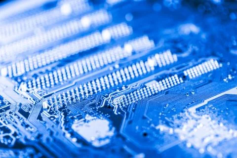 Close up of Electronic Circuits in Technology on  Mainboard Stock-Fotos