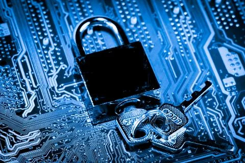 Close up of Electronic Circuits in Technology on  Mainboard Stock Photos