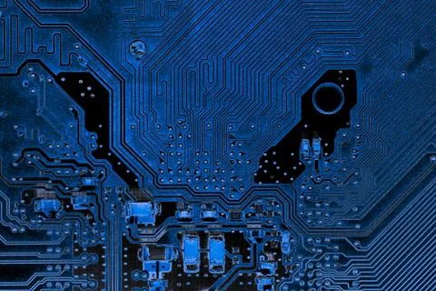 Close up of Electronic Circuits in Technology on  Mainboard Stock Photos