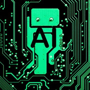 Close up of Electronic Circuits in Technology on  Mainboard Stock Photos